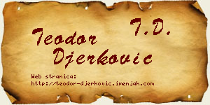Teodor Đerković vizit kartica